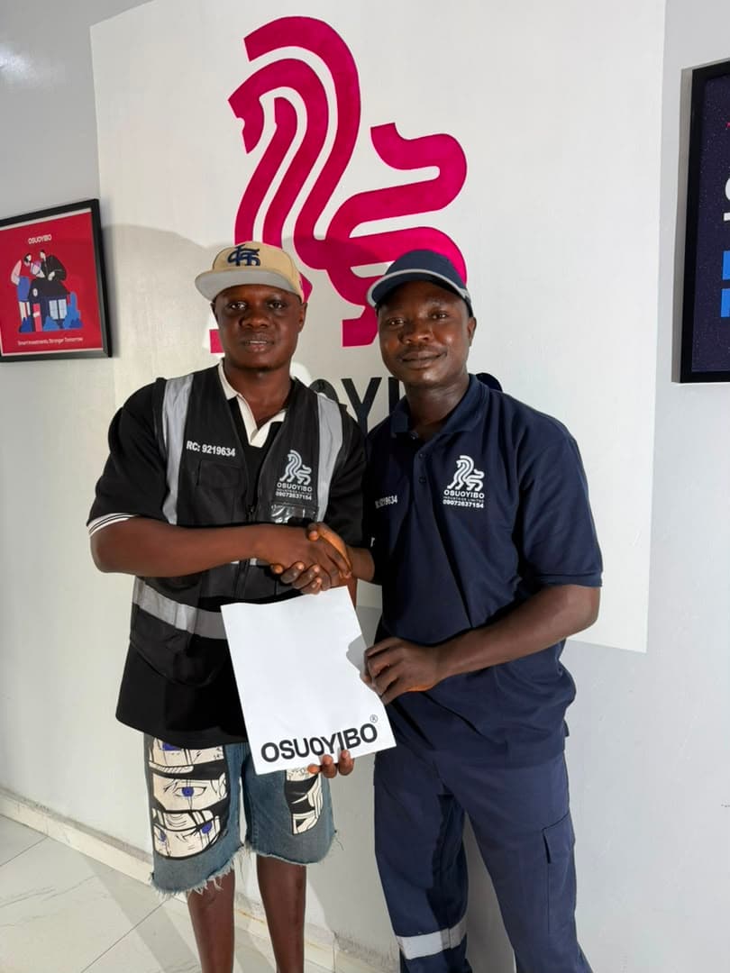 An Osuoyibo client collecting their verified land documents