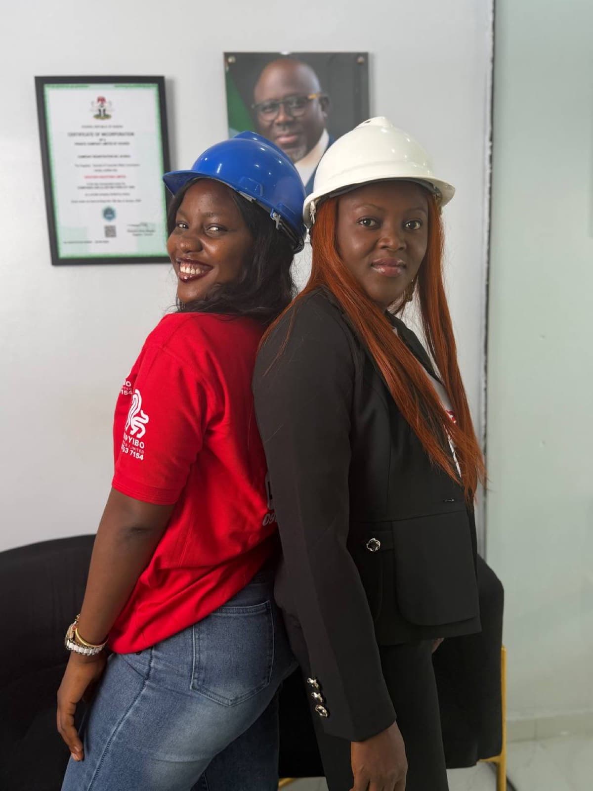 Osuoyibo team members at the company office