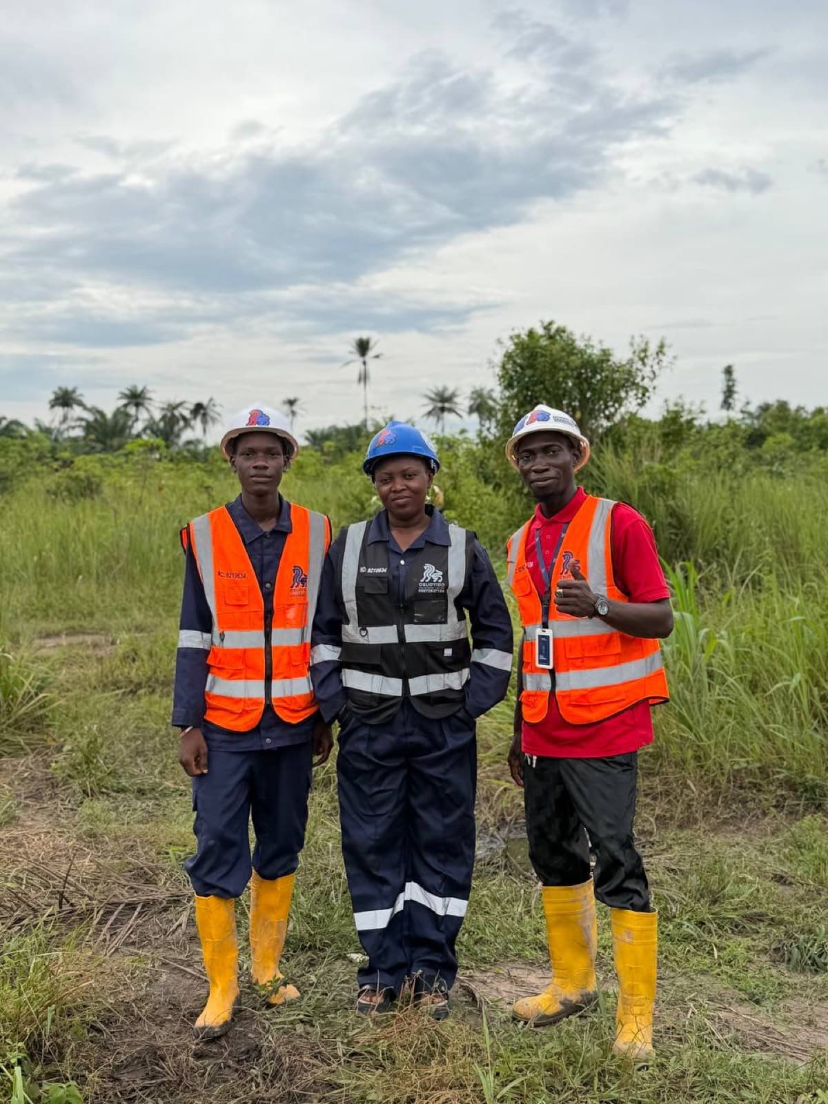 Osuoyibo field officers on a verified site