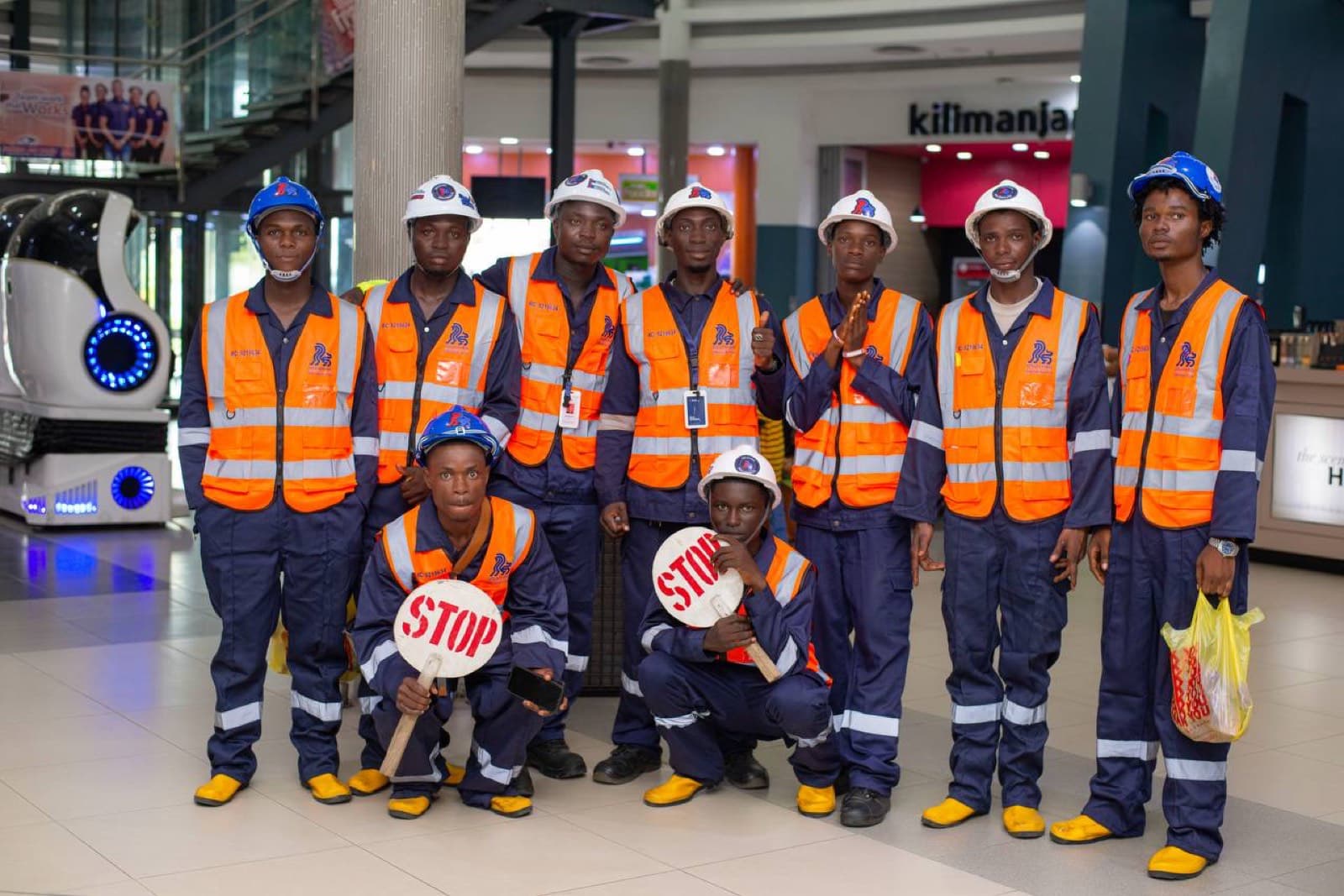 Osuoyibo field officers in branded safety gear